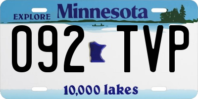 MN license plate 092TVP