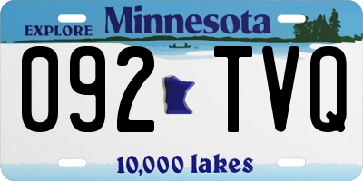 MN license plate 092TVQ