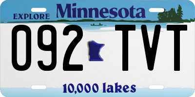 MN license plate 092TVT
