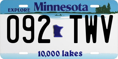 MN license plate 092TWV