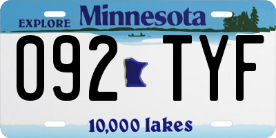 MN license plate 092TYF