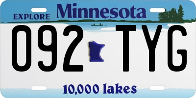MN license plate 092TYG