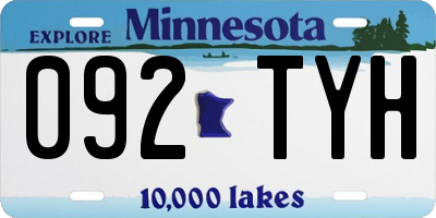 MN license plate 092TYH