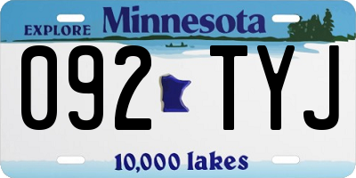 MN license plate 092TYJ