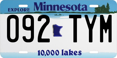 MN license plate 092TYM