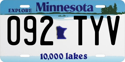 MN license plate 092TYV