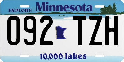 MN license plate 092TZH