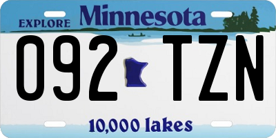 MN license plate 092TZN
