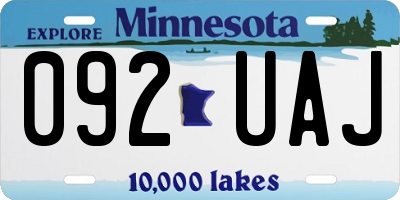 MN license plate 092UAJ