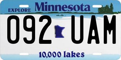 MN license plate 092UAM