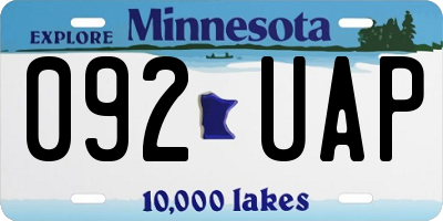 MN license plate 092UAP