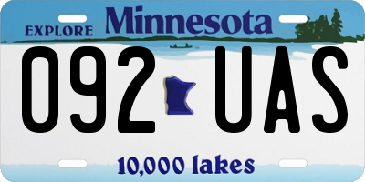 MN license plate 092UAS