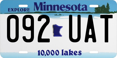 MN license plate 092UAT