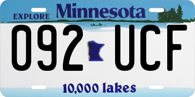 MN license plate 092UCF