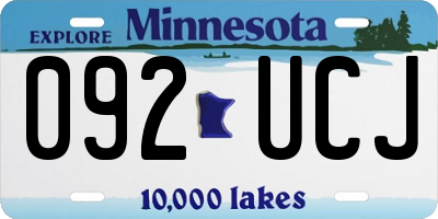 MN license plate 092UCJ