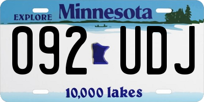 MN license plate 092UDJ