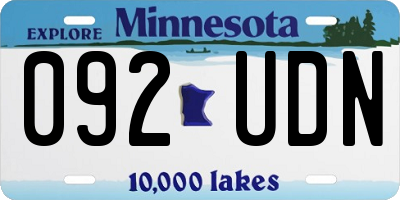 MN license plate 092UDN