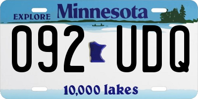MN license plate 092UDQ