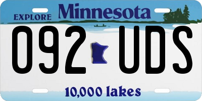 MN license plate 092UDS