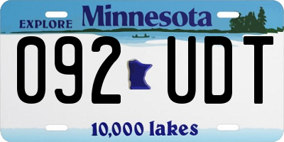 MN license plate 092UDT
