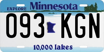 MN license plate 093KGN