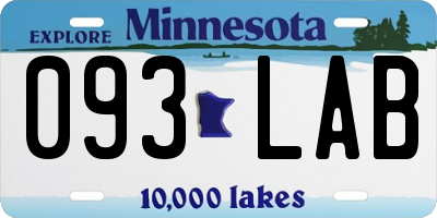 MN license plate 093LAB