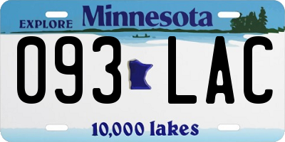 MN license plate 093LAC