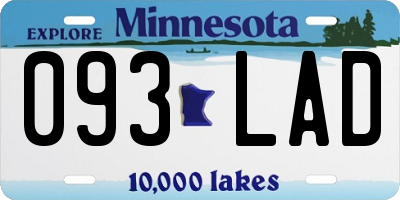 MN license plate 093LAD