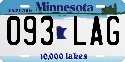 MN license plate 093LAG