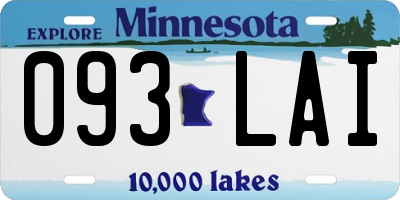 MN license plate 093LAI