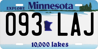 MN license plate 093LAJ