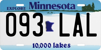 MN license plate 093LAL