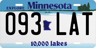 MN license plate 093LAT