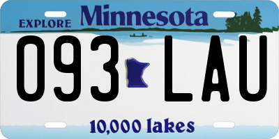 MN license plate 093LAU