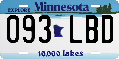 MN license plate 093LBD