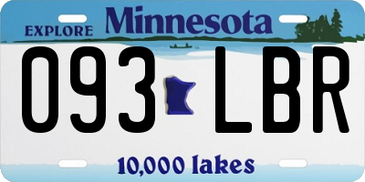 MN license plate 093LBR