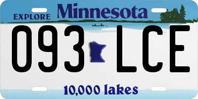MN license plate 093LCE