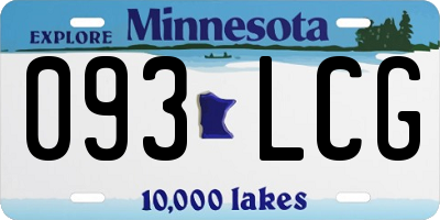 MN license plate 093LCG