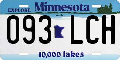 MN license plate 093LCH