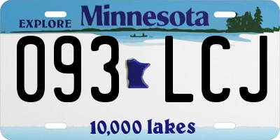 MN license plate 093LCJ