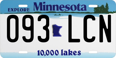 MN license plate 093LCN