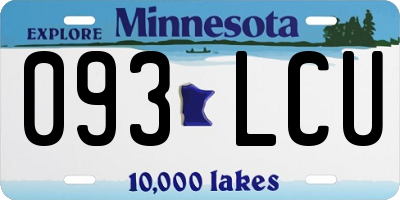 MN license plate 093LCU