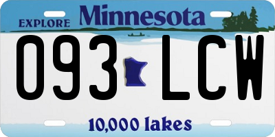 MN license plate 093LCW