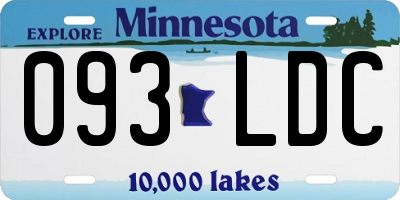 MN license plate 093LDC