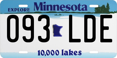 MN license plate 093LDE