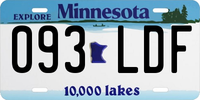 MN license plate 093LDF