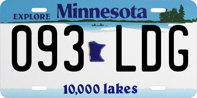 MN license plate 093LDG