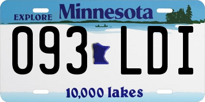 MN license plate 093LDI