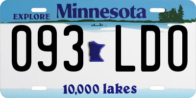 MN license plate 093LDO