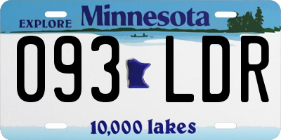 MN license plate 093LDR